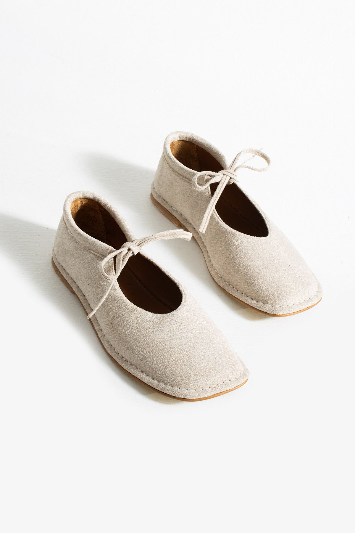 Brendon Düğüm Detaylı Konfor Hakiki Deri İçi Bağcıklı Kadın Babet Ayakkabı