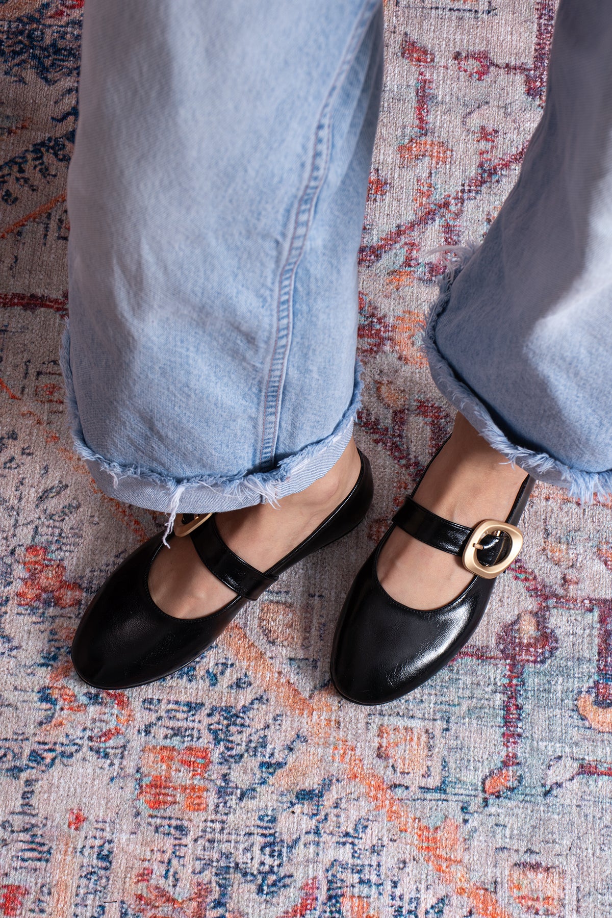 Libby Şık Tokalı Babet Günlük Konforlu İç Tabanlı Mary Jane Kadın Ayakkabı