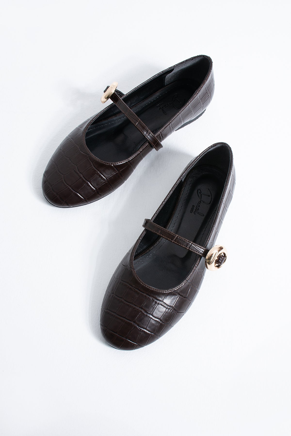 Astrid Kadın Krokodil Desenli Tokalı Mary Jane Babet