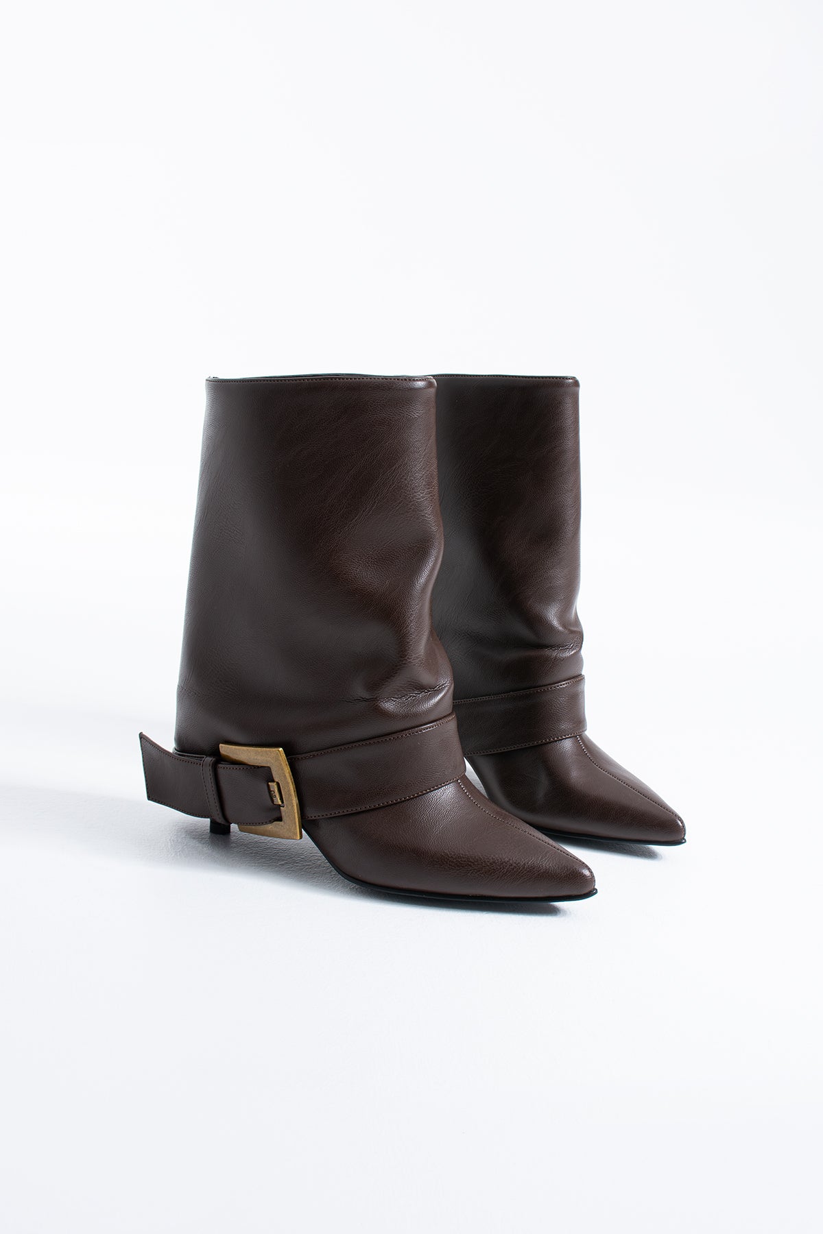 Penny Kadın Sivri Burun Topuklu Tokalı Bot