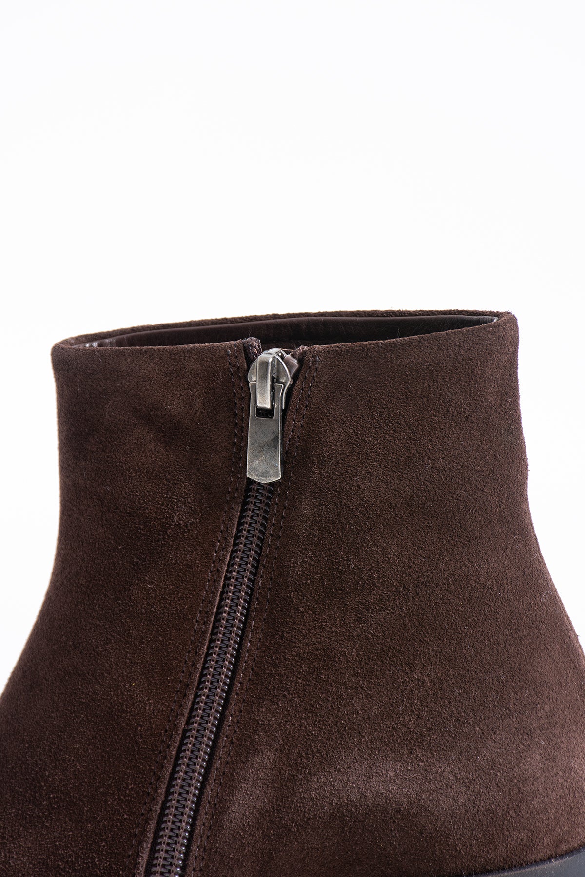 Rowena Hakiki Deri Fermuarlı Dolgu Topuk Kadın Bot