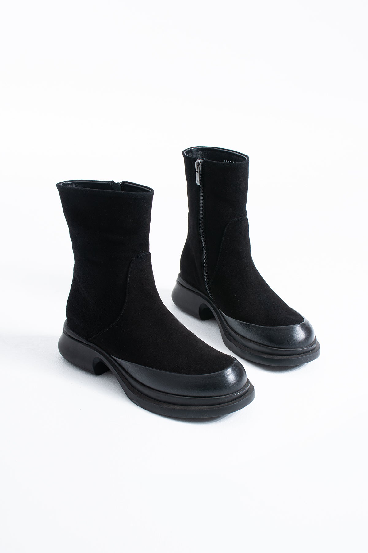 Shay Kadın Süet Hakiki Deri Kürklü Fermuarlı Kış Botu