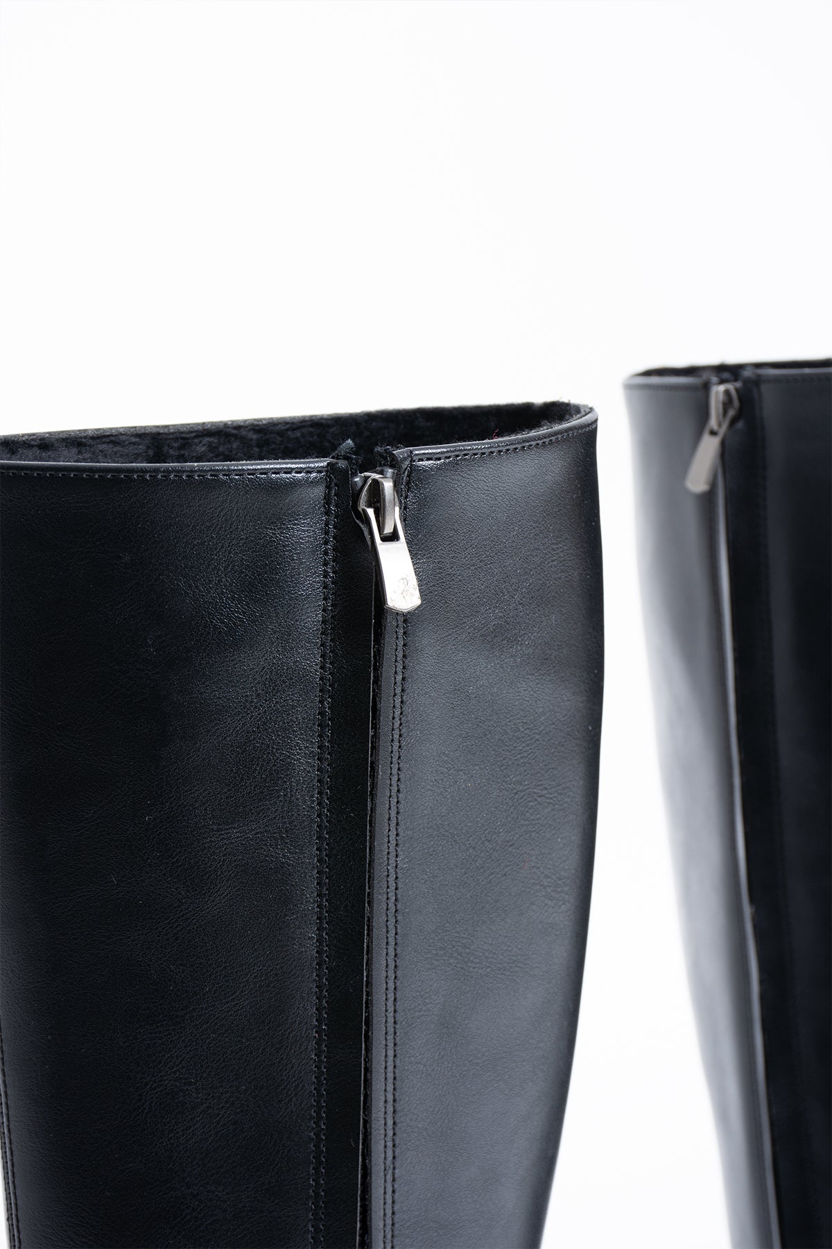 Tina Kadın Diz Altı Topuklu Fermuarlı Çizme