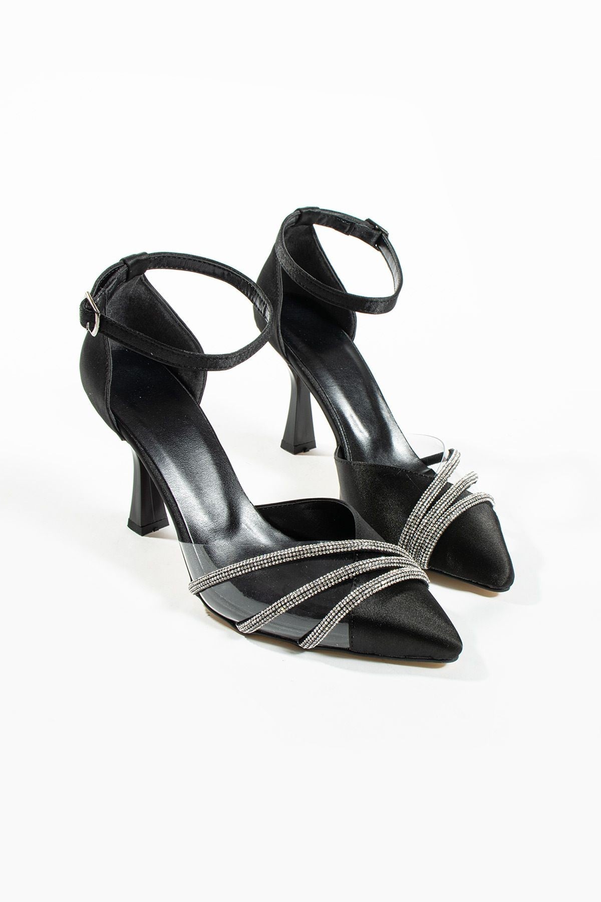 Wendy Kadın Saten Taş Detaylı Topuklu Ayakkabı