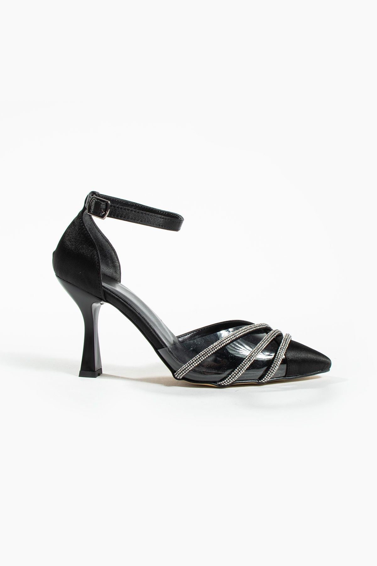 Wendy Kadın Saten Taş Detaylı Topuklu Ayakkabı