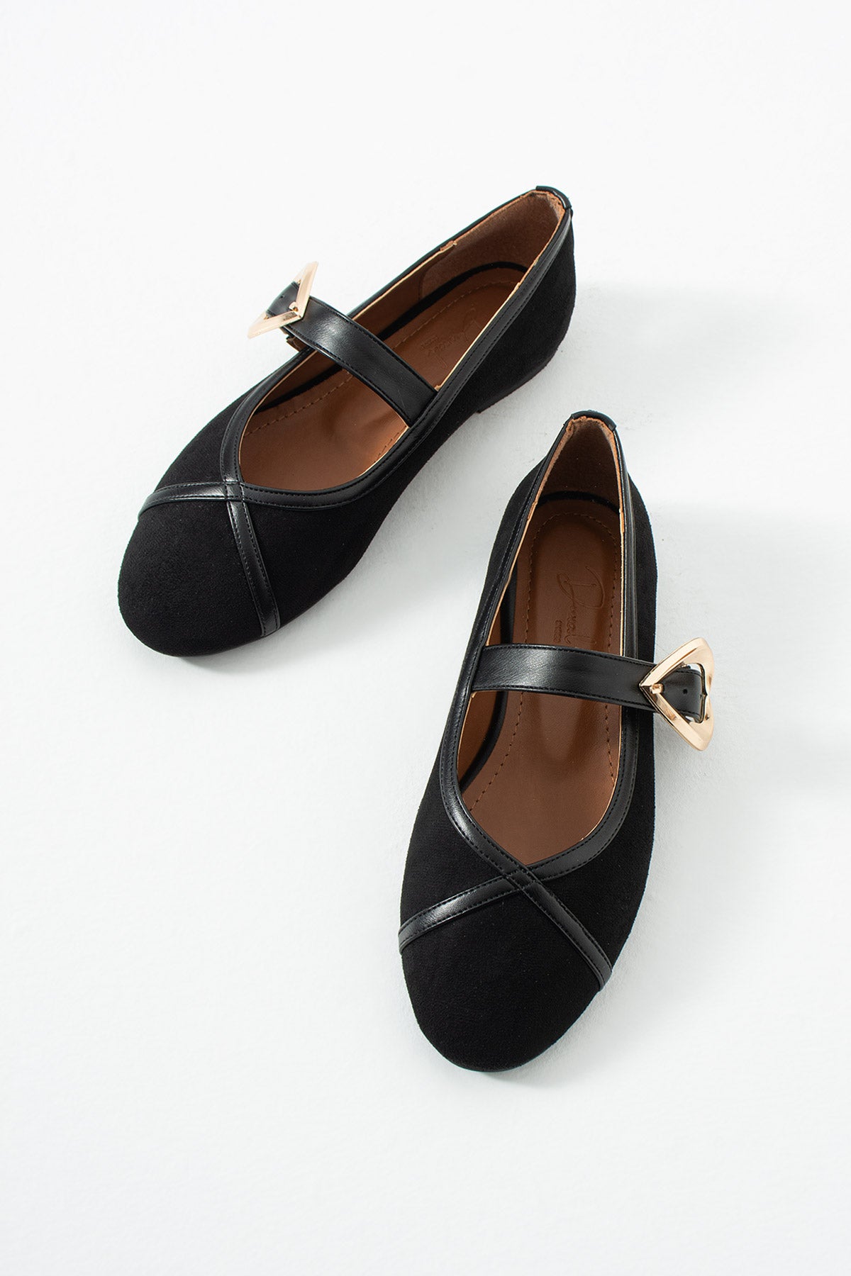 Jadon Trend Kalp Tokalı Kadın Babet Günlük Şık Mary Jane Ayakkabı