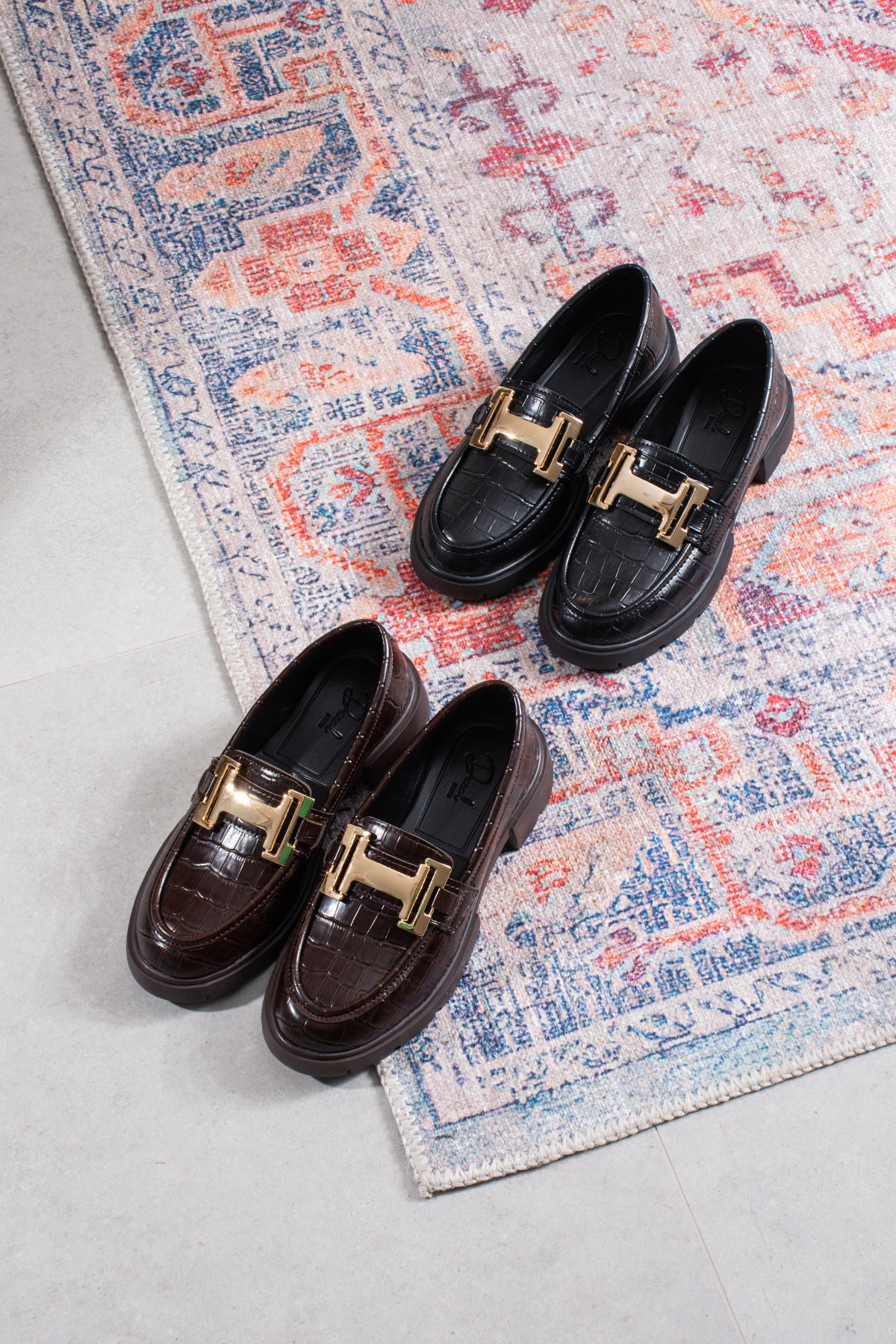 Kadın Loafer Yüksek Taban Tokalı Günlük Ayakkabı