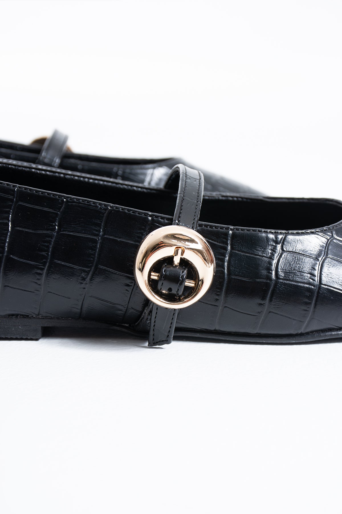 Astrid Kadın Krokodil Desenli Tokalı Mary Jane Babet