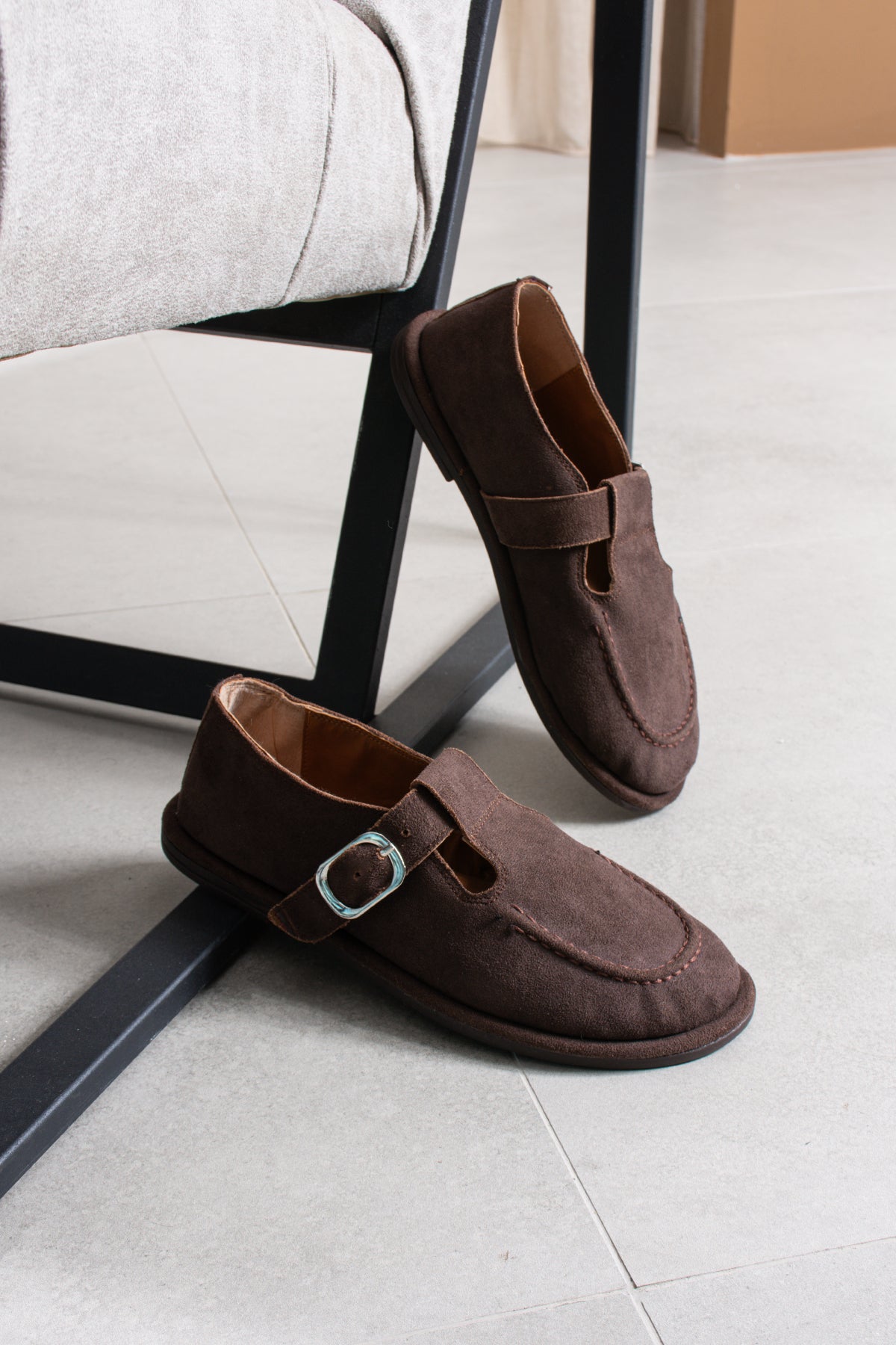 Arabella Kadın Süet Toka Detaylı Günlük Loafer Ayakkabı