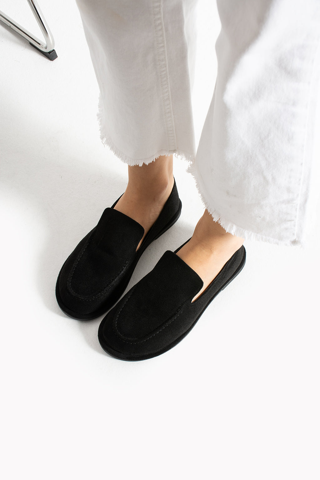 Konforlu Kadın Süet Mokasen Ayakkabı Loafer
