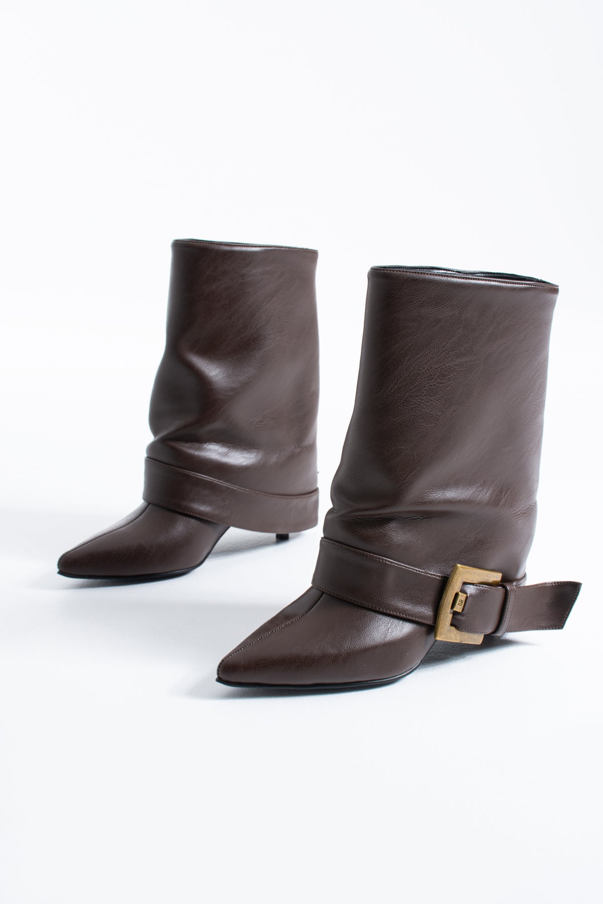 Penny Kadın Sivri Burun Topuklu Tokalı Bot