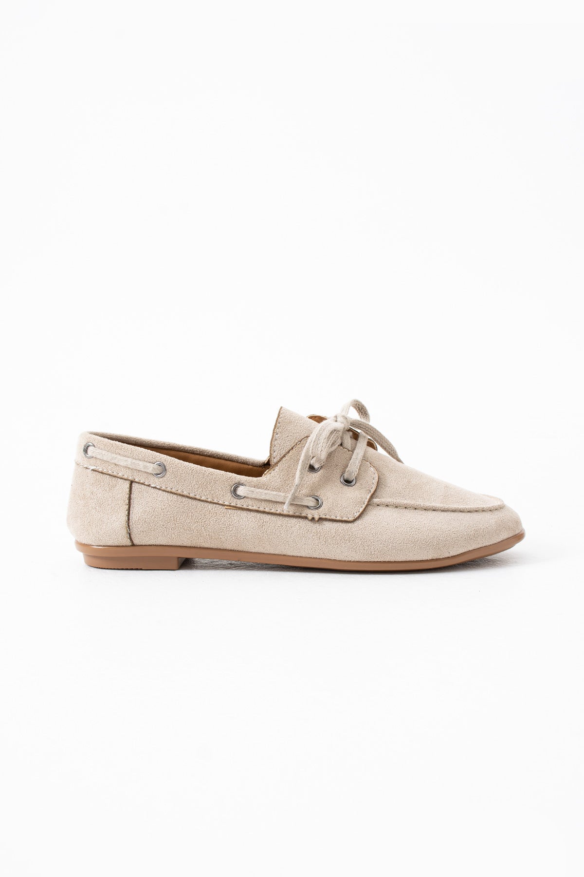 Juno Kadın Süet Bağcıklı Mokasen Ayakkabı Casual Babet