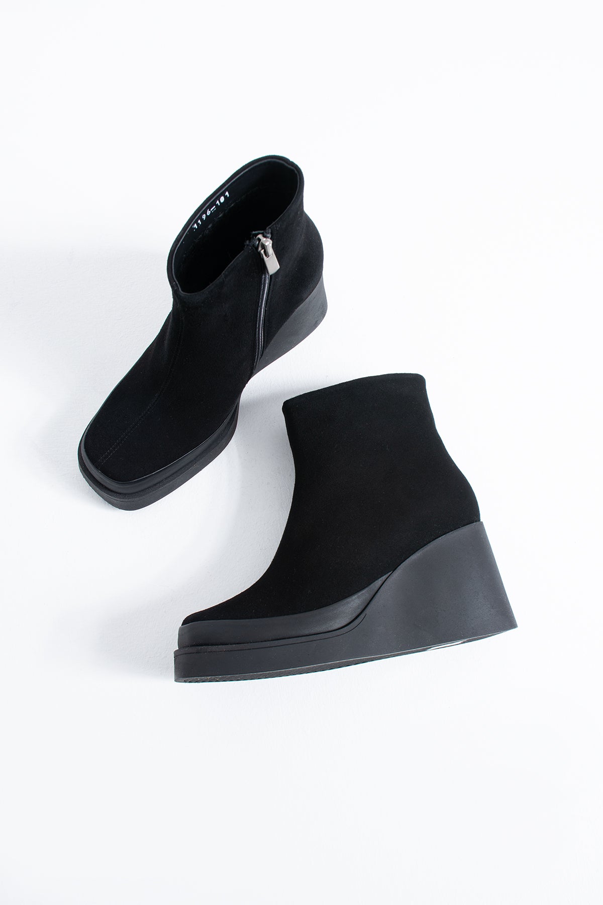 Rowena Hakiki Deri Fermuarlı Dolgu Topuk Kadın Bot