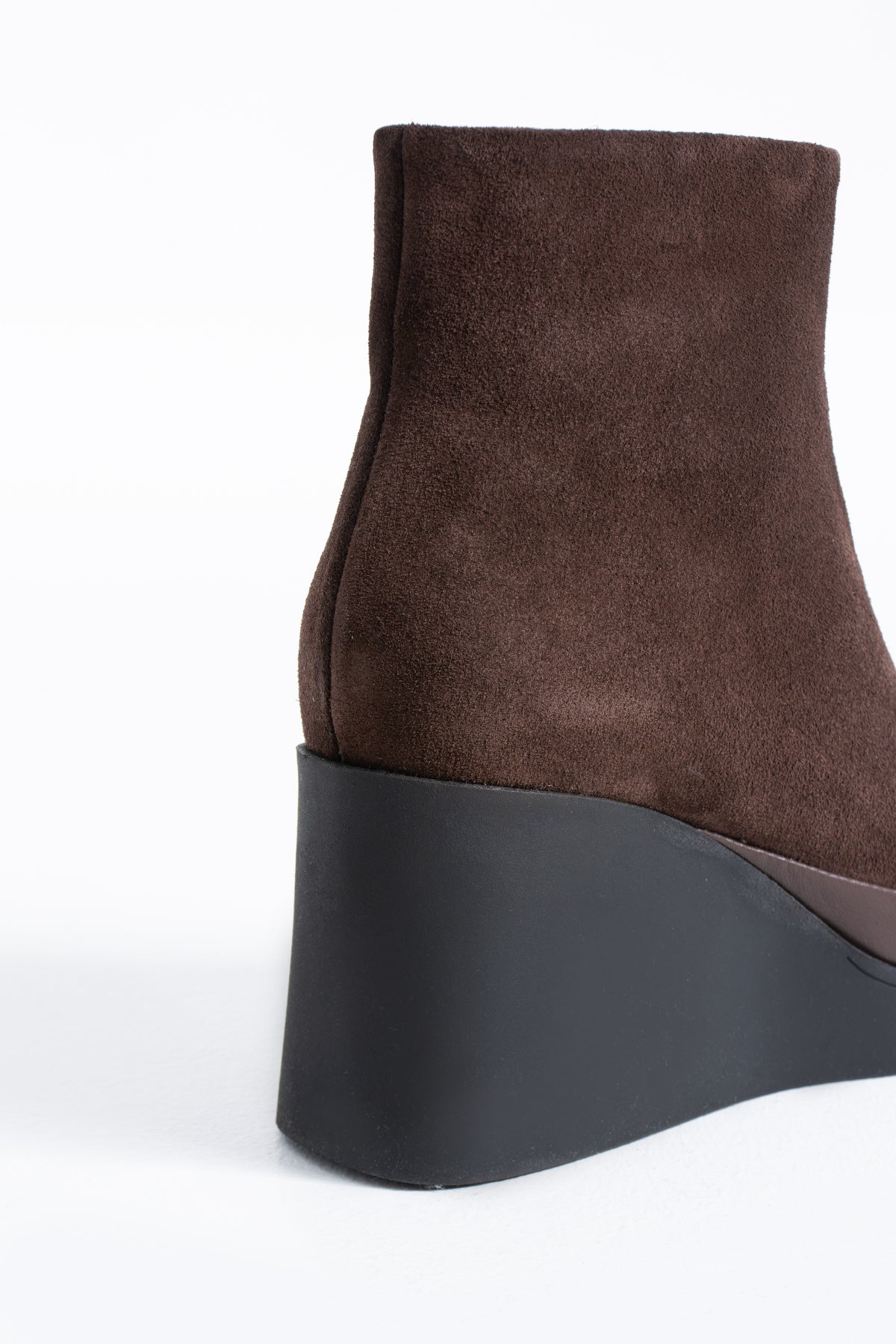 Rowena Hakiki Deri Fermuarlı Dolgu Topuk Kadın Bot