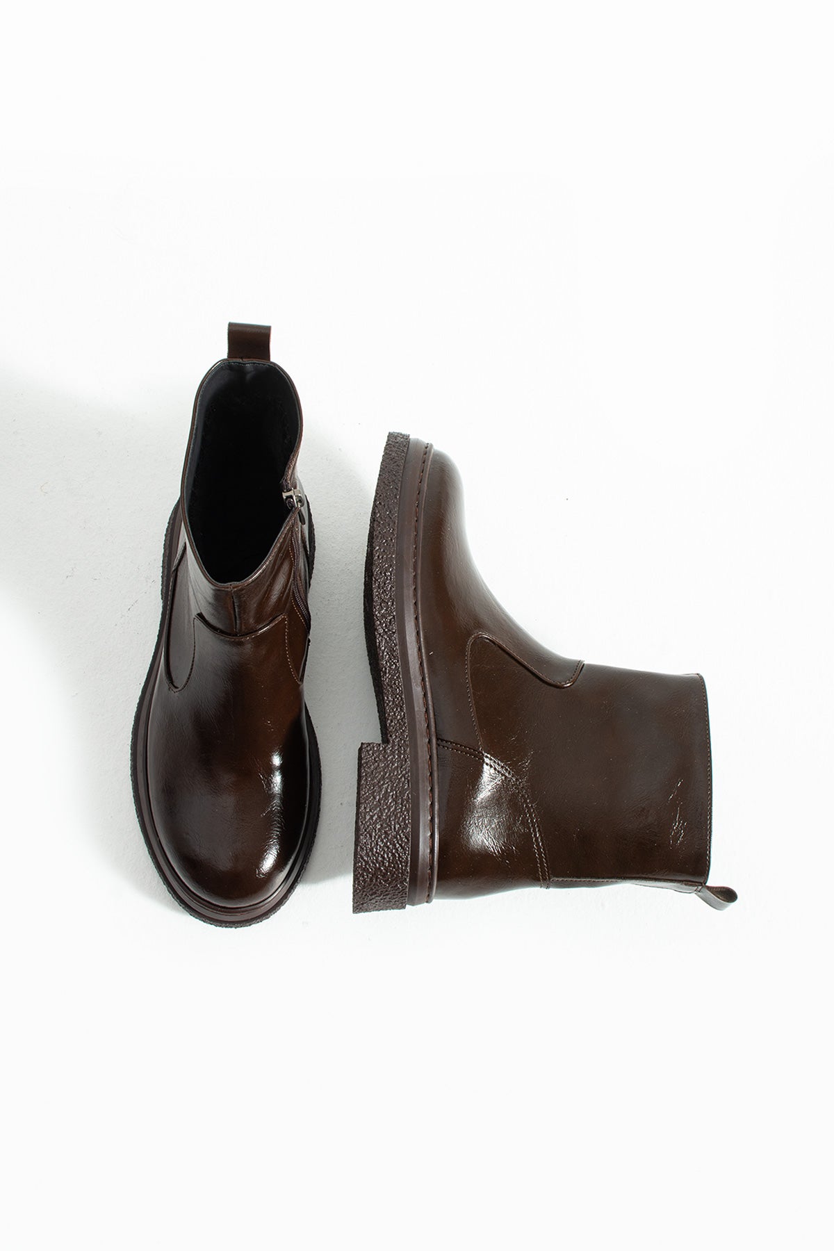 Zoya Kadın Fermuarlı Kalın Taban Kışlık Bot