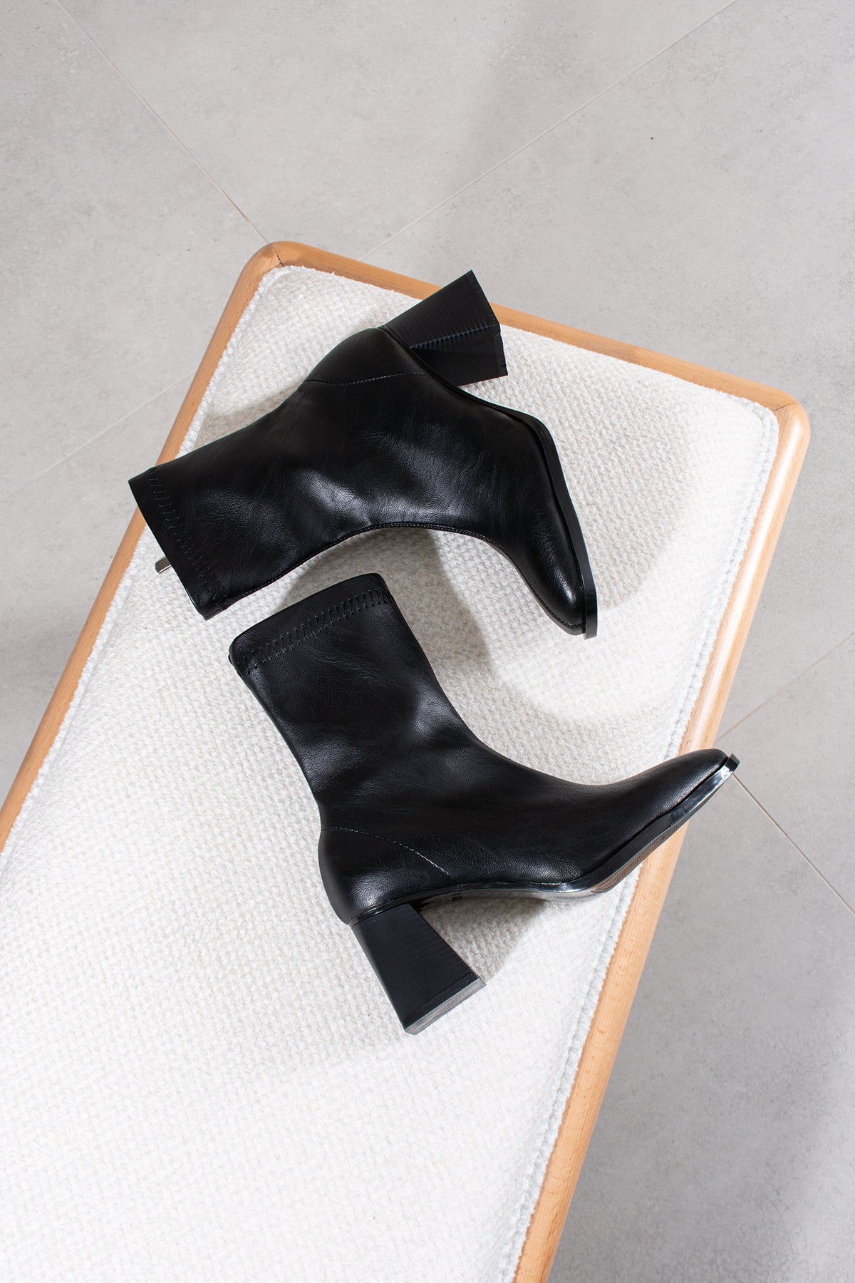 Marina Streç Bilekli Orta Boy Topuklu Bot