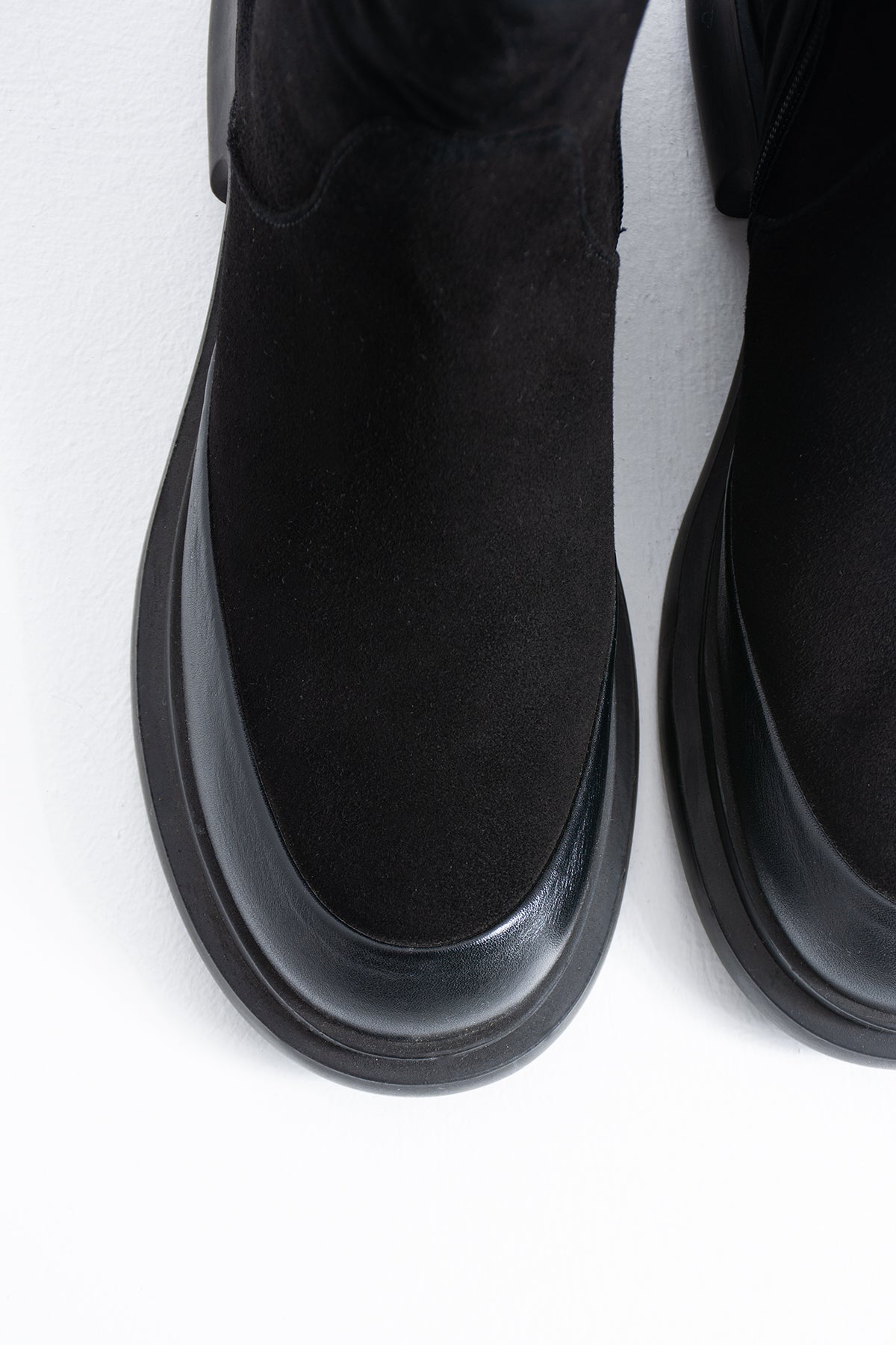 Shay Kadın Süet Hakiki Deri Kürklü Fermuarlı Kış Botu