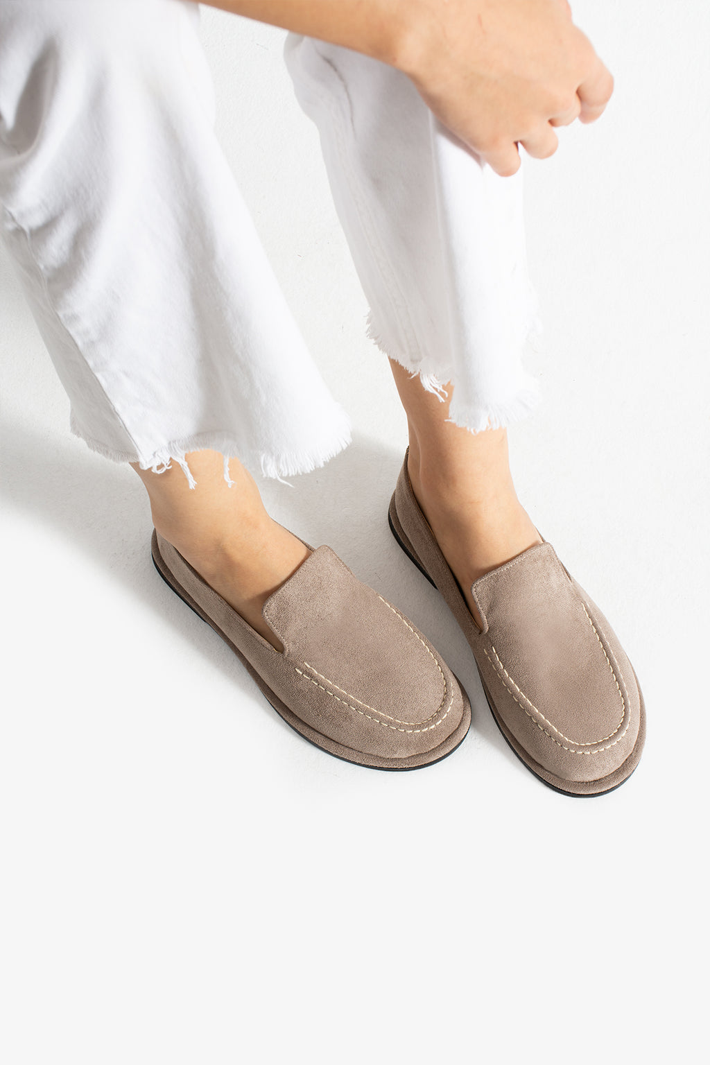 Konforlu Kadın Süet Mokasen Ayakkabı Loafer