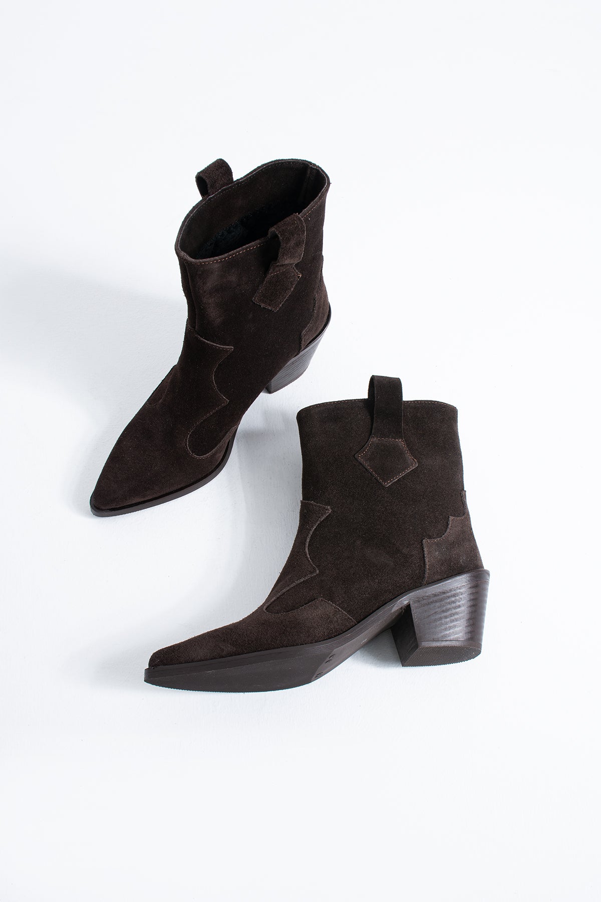 Mabel Kadın Hakiki Deri Süet Western Topuklu Bot