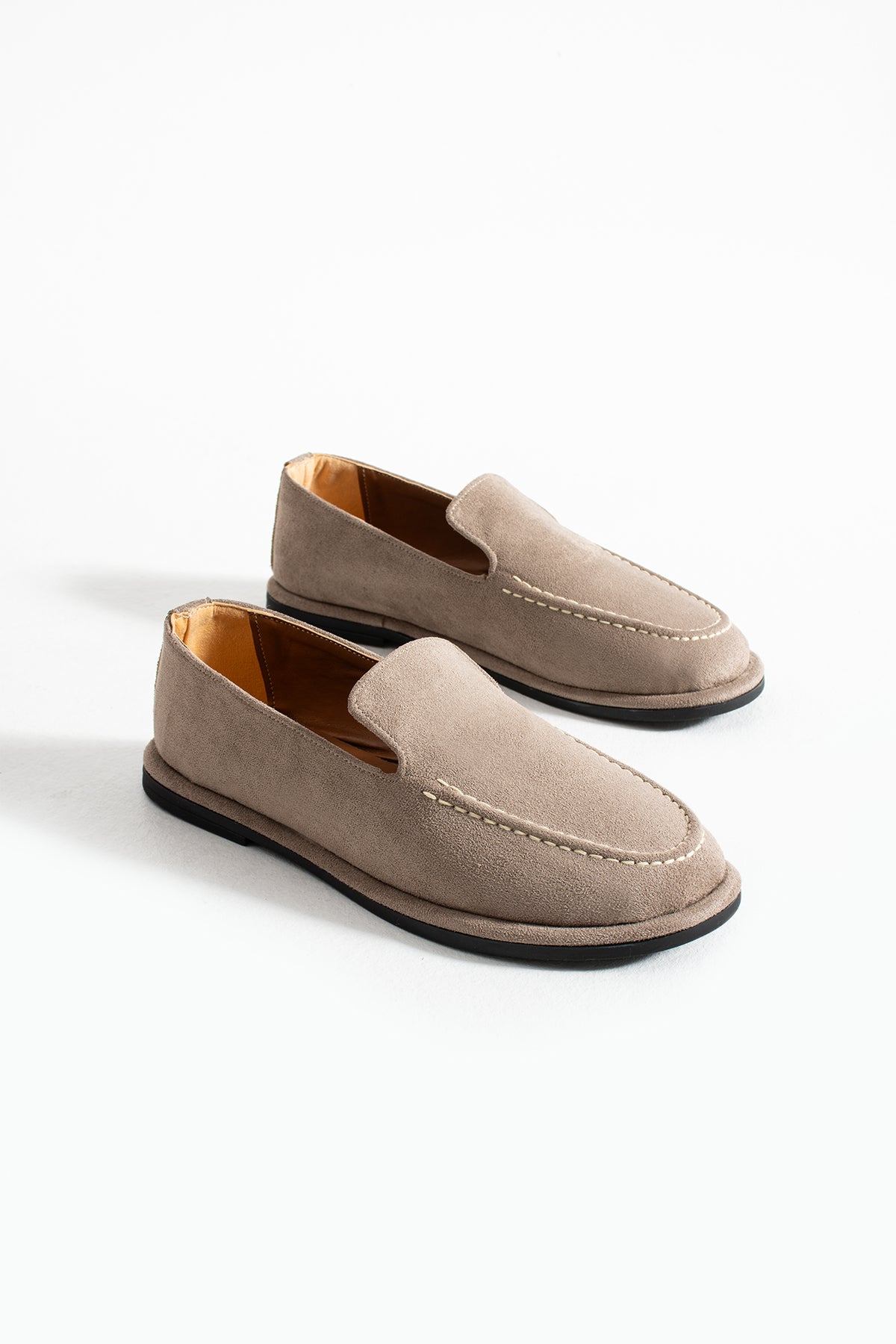 Konforlu Kadın Süet Mokasen Ayakkabı Loafer