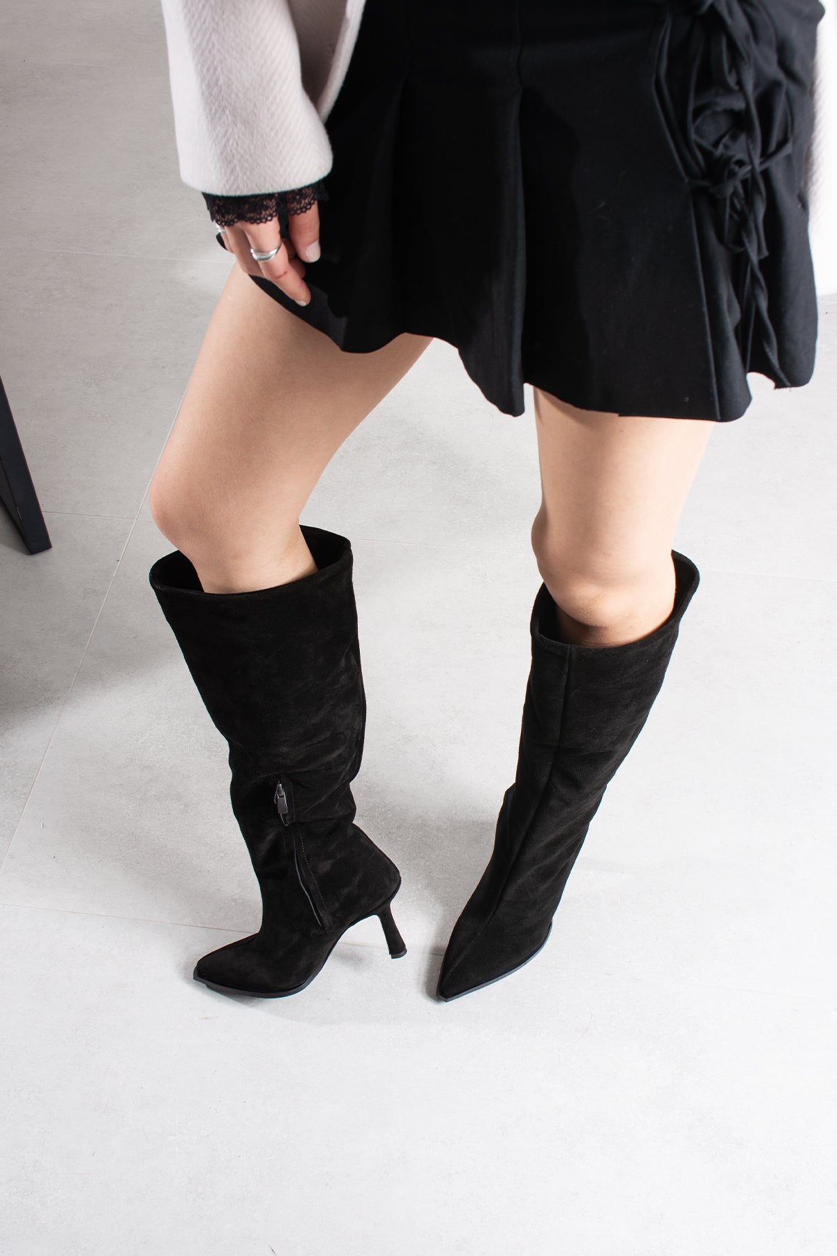 Grace Kadın Hakiki Deri Şık Topuklu Çizme