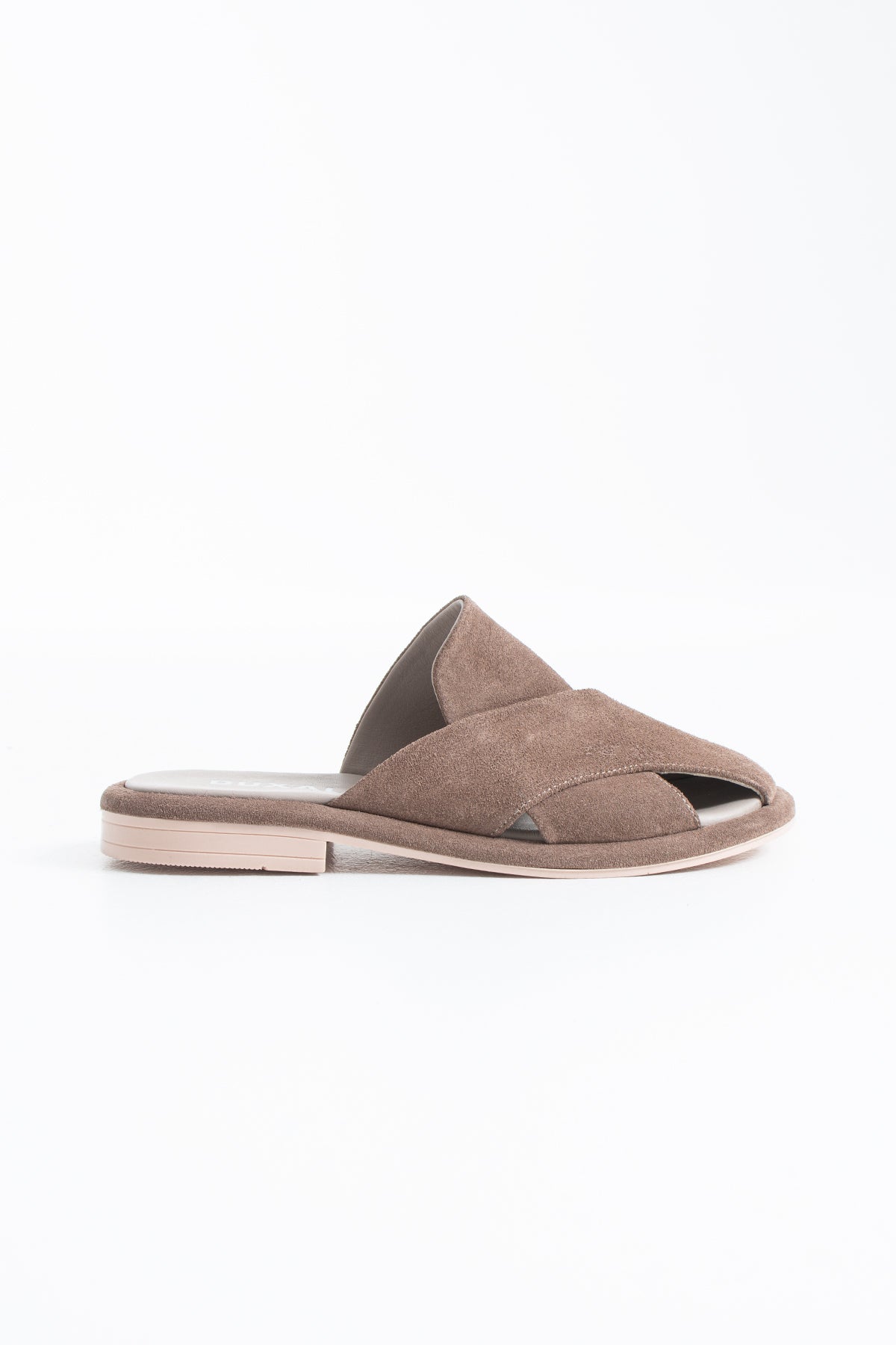 Bronte Hakiki Deri Süet Çapraz Bantlı Anatomik Tabanlı Konfor Terlik - Sandalet