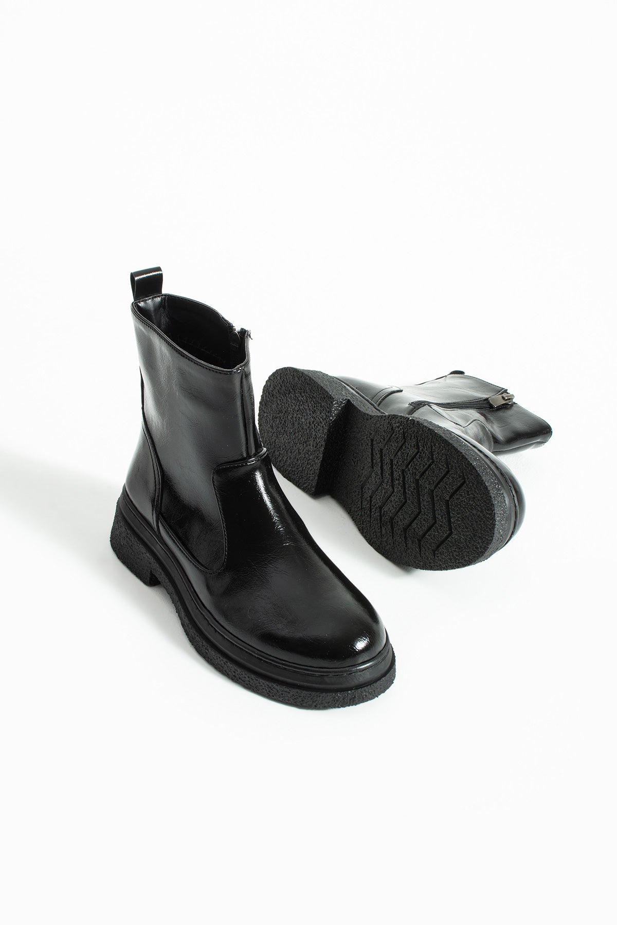 Zoya Kadın Fermuarlı Kalın Taban Kışlık Bot