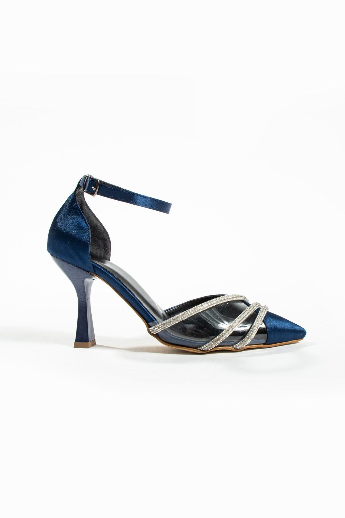 Wendy Kadın Saten Taş Detaylı Topuklu Ayakkabı