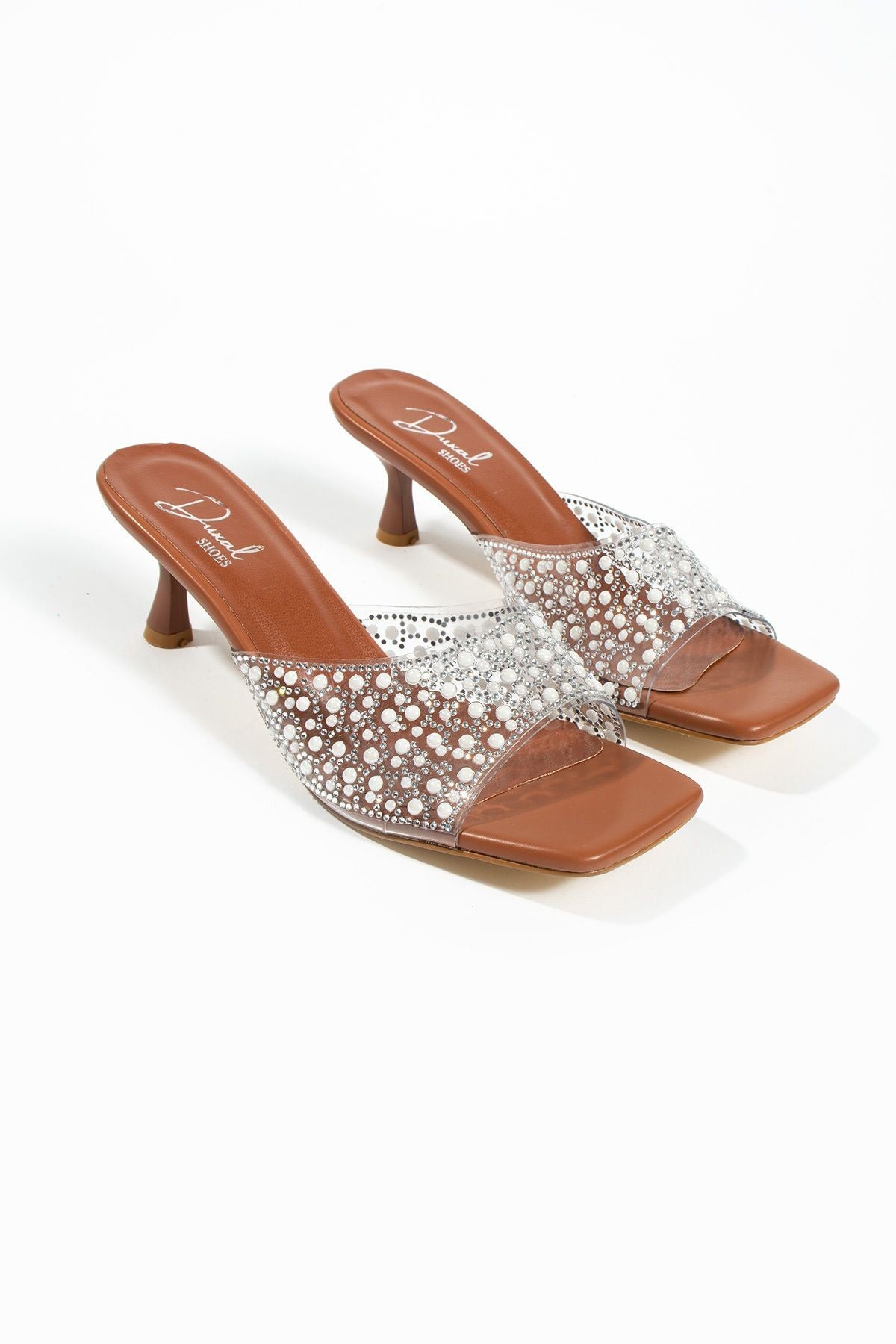 Valencia İnci Detay Topuklu Terlik