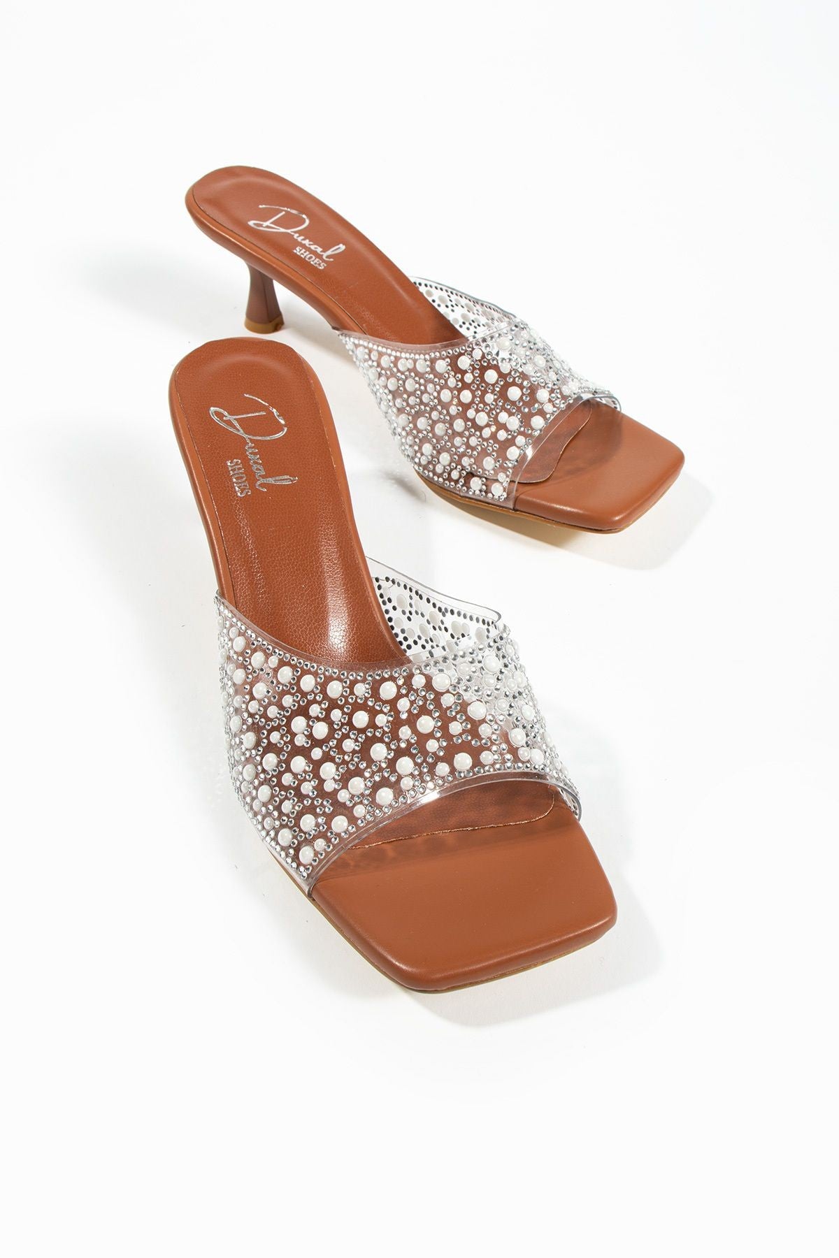 Valencia İnci Detay Topuklu Terlik