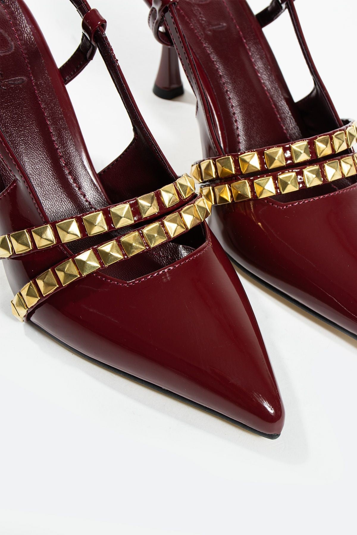 Davin Zımbalı Detay bilek bağlı arkası açık kadın Klasik topuklu ayakkabı