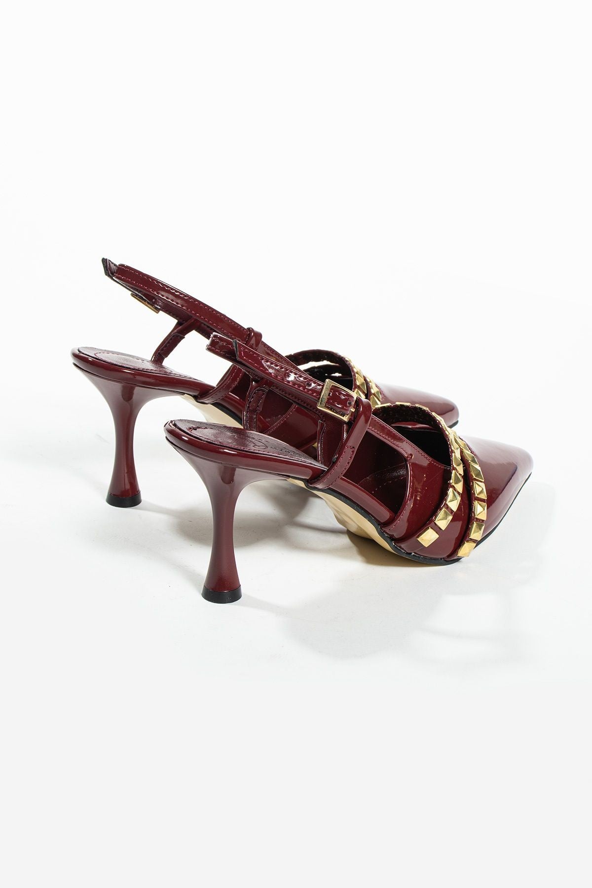 Davin Zımbalı Detay bilek bağlı arkası açık kadın Klasik topuklu ayakkabı