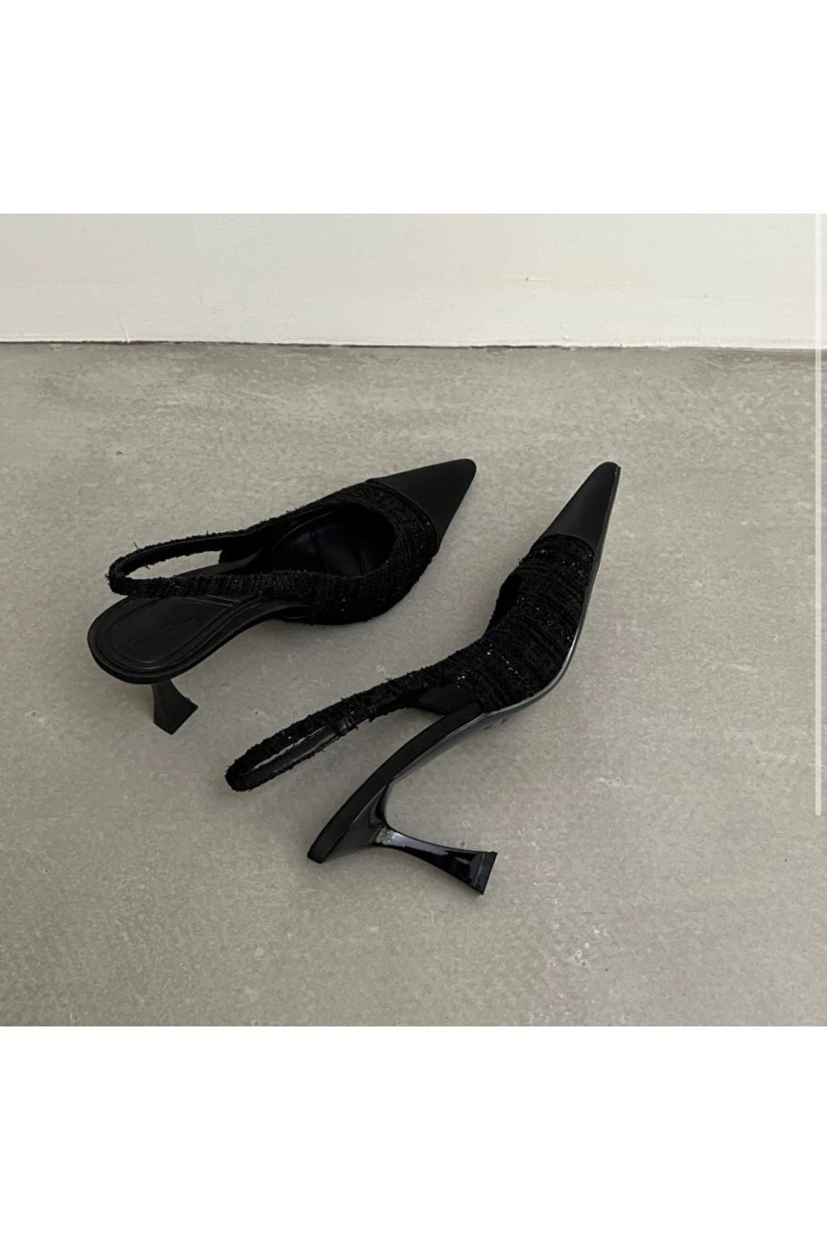 Yeşil Süet Topuklu Ayakkabı