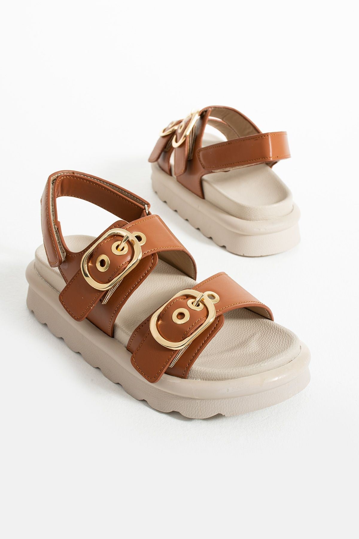 Camelia Çift Toka Detaylı Kadın Sandalet