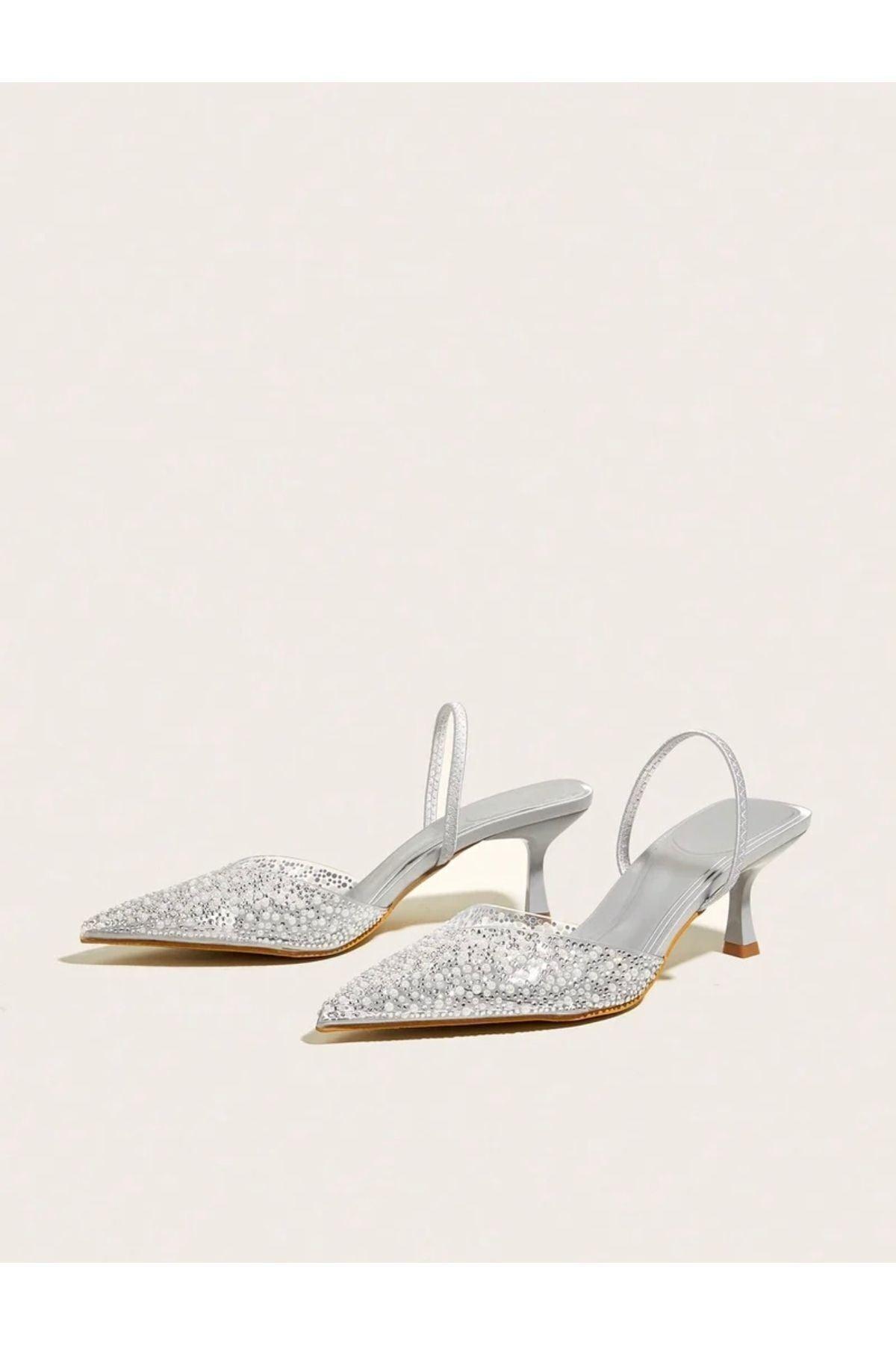 Gale İnci Detay Arkası Açık Topuklu Ayakkabı