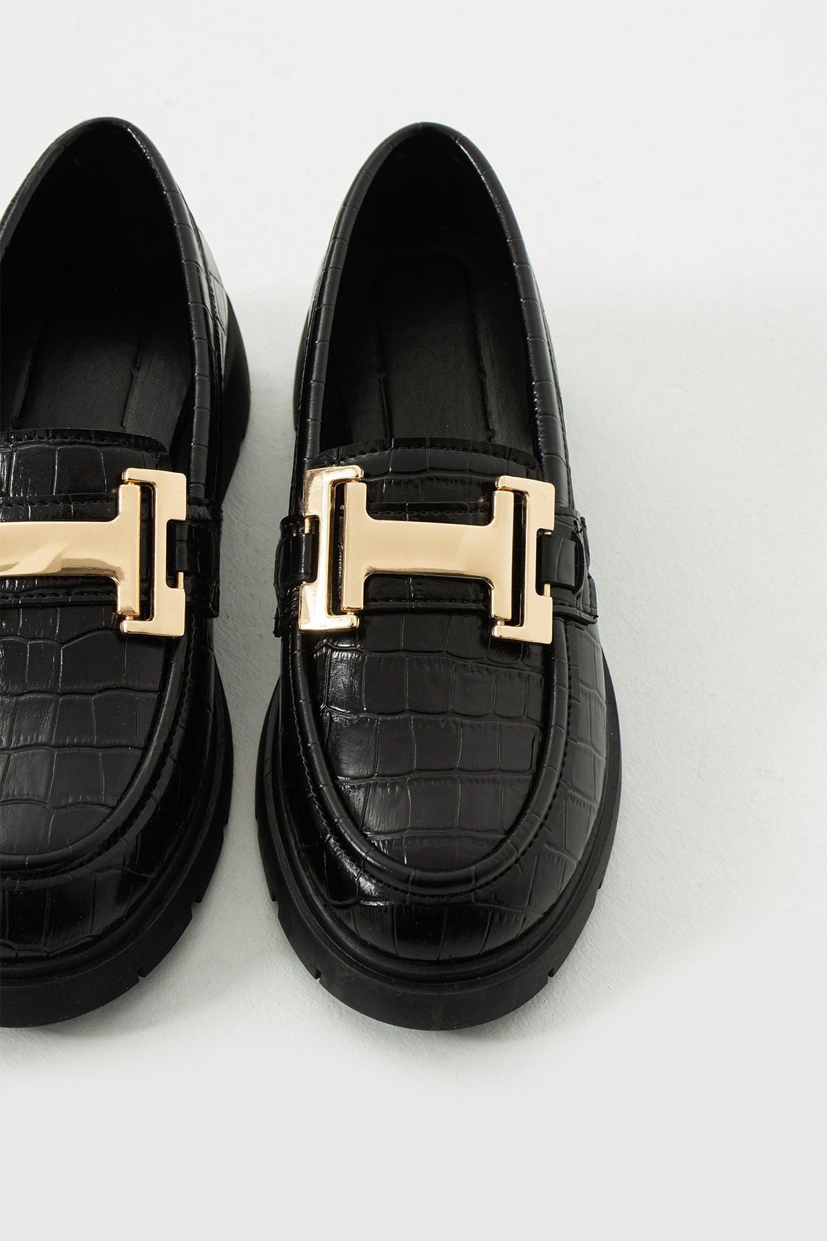 Kadın Loafer Yüksek Taban Tokalı Günlük Ayakkabı