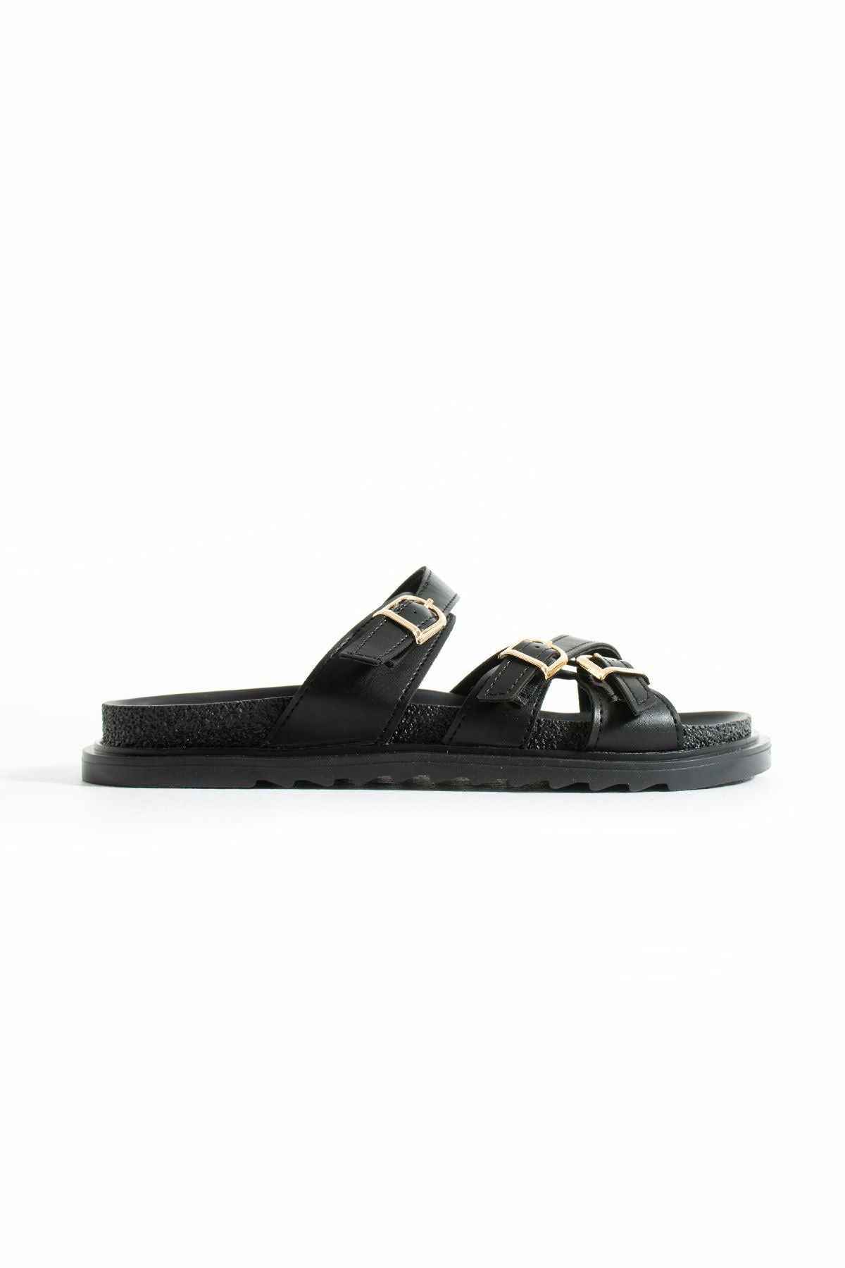 Fiona Kadın Düz Taban Toka Detaylı Konforlu Şık Tasarım Terlik - Sandalet