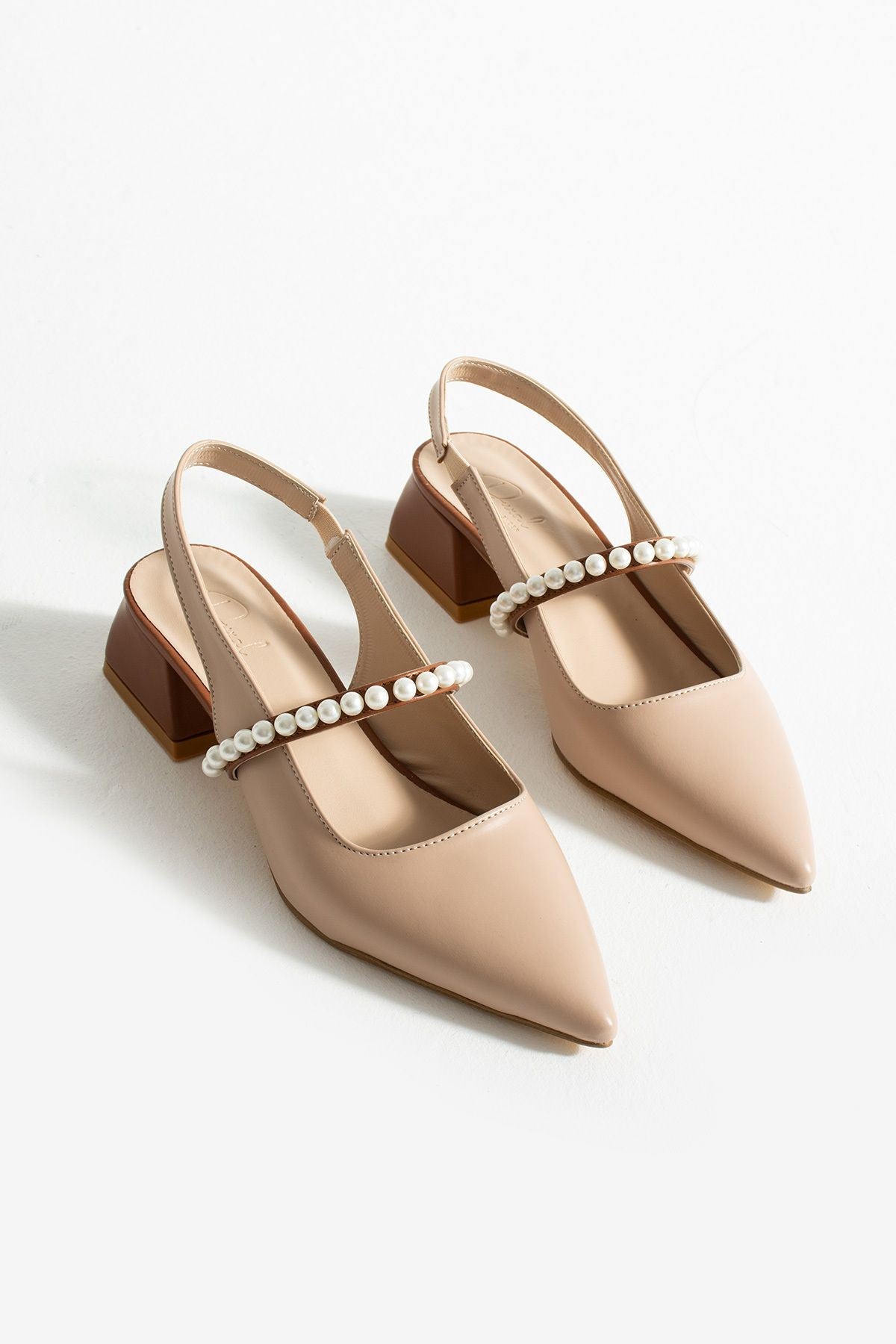 Lucia Kadın İnci Detaylı Şık Babet - Topuklu Ayakkabı