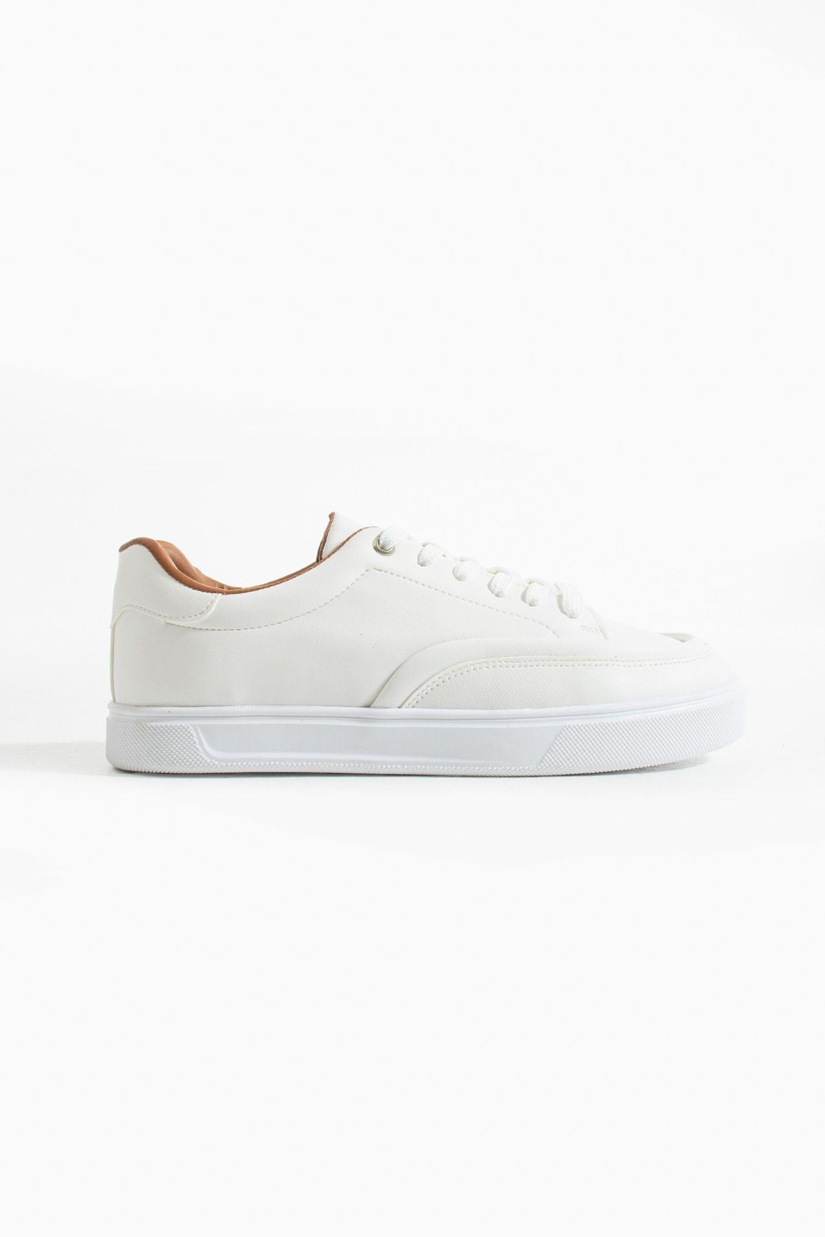 Grant Erkek Beyaz Kalın Taban Sneaker – Günlük ve Şık