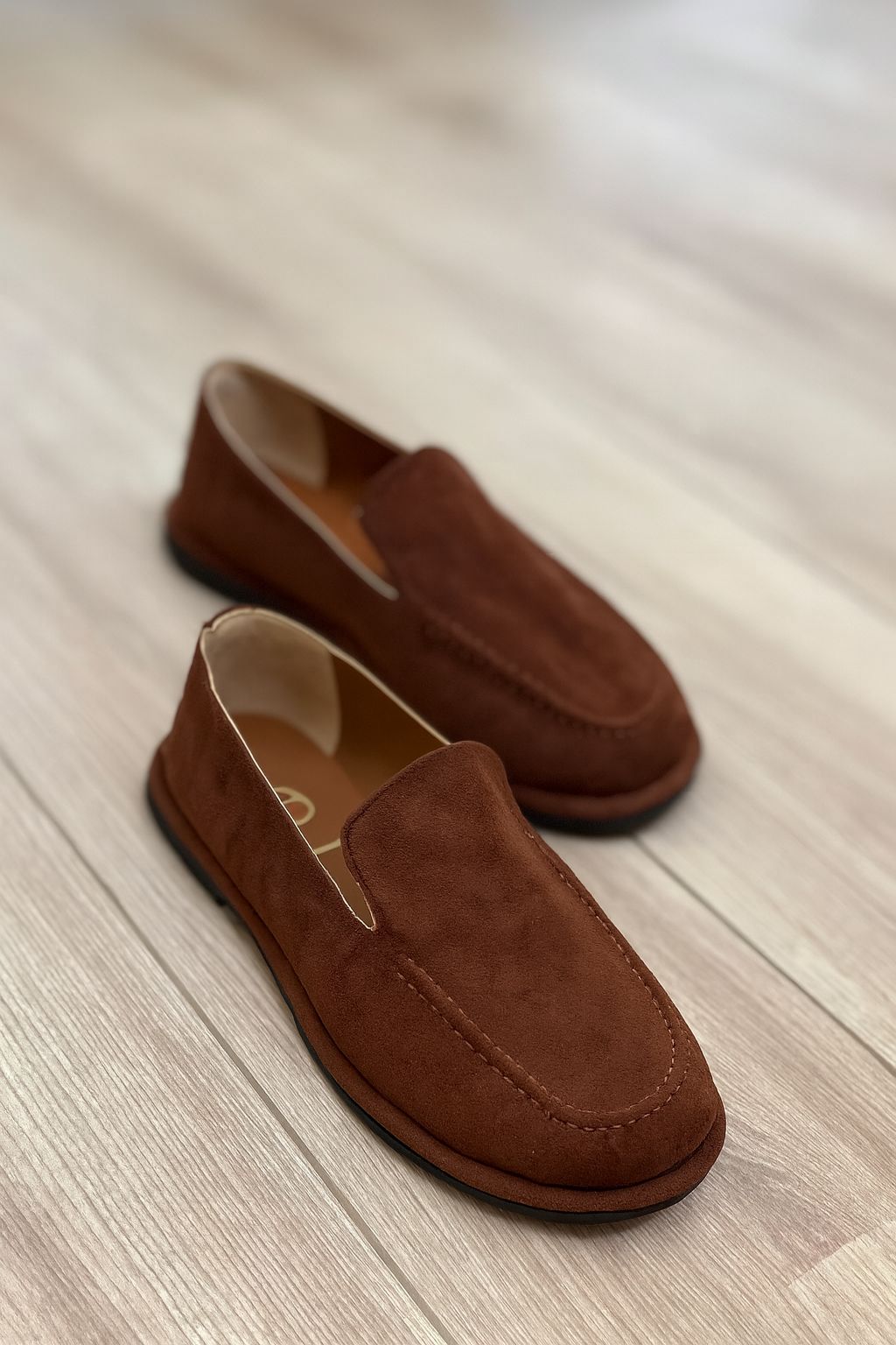 Konforlu Kadın Süet Mokasen Ayakkabı Loafer